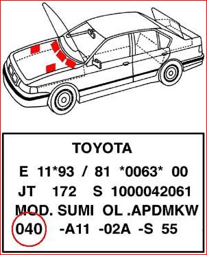 targhetta toyota