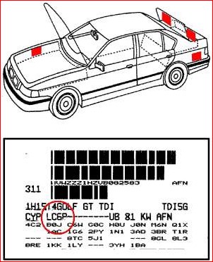 targhetta volkswagen