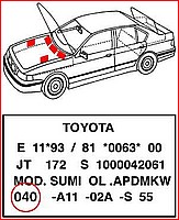 targhetta toyota